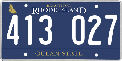 RI license plate 413027