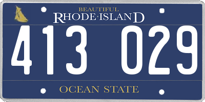 RI license plate 413029