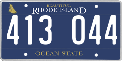RI license plate 413044