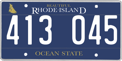 RI license plate 413045