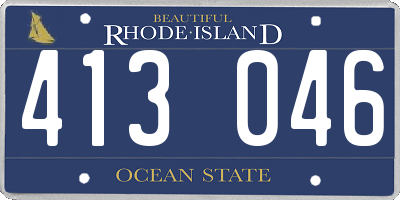 RI license plate 413046