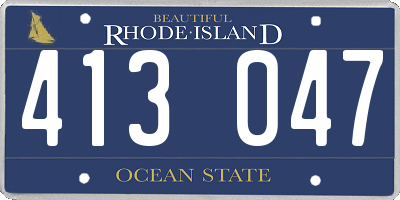 RI license plate 413047