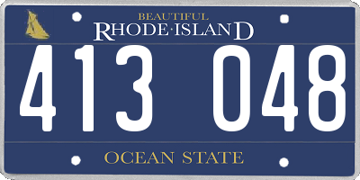 RI license plate 413048