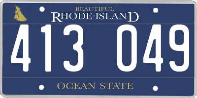 RI license plate 413049