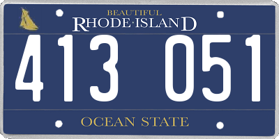 RI license plate 413051