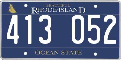 RI license plate 413052