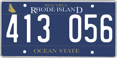 RI license plate 413056