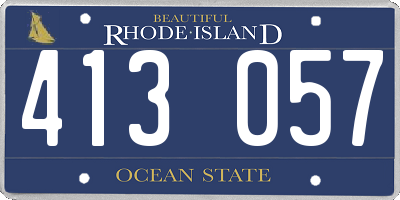 RI license plate 413057
