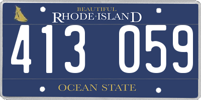 RI license plate 413059