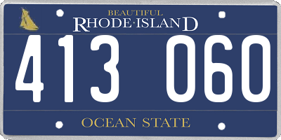 RI license plate 413060