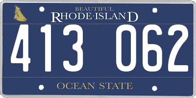 RI license plate 413062