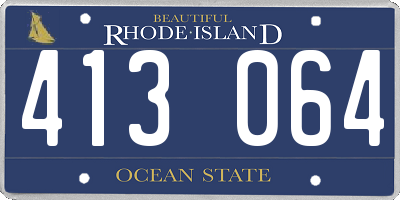 RI license plate 413064