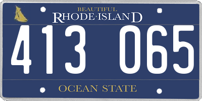 RI license plate 413065