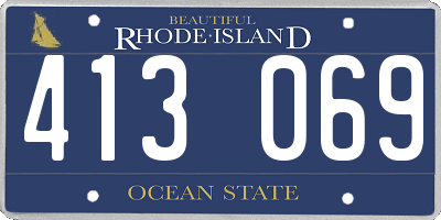 RI license plate 413069