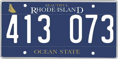 RI license plate 413073