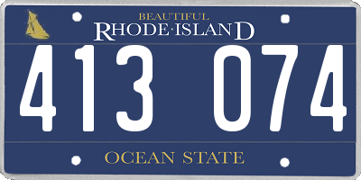 RI license plate 413074