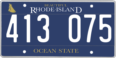 RI license plate 413075
