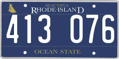 RI license plate 413076
