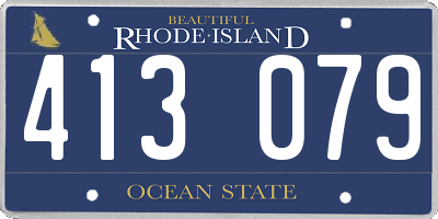 RI license plate 413079
