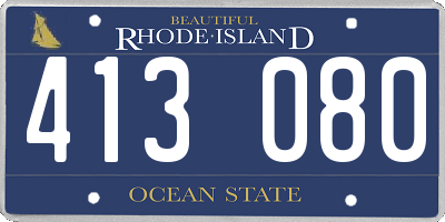 RI license plate 413080