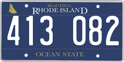RI license plate 413082