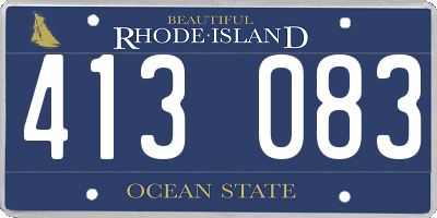 RI license plate 413083