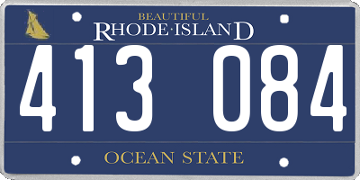RI license plate 413084