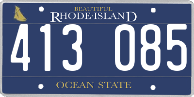 RI license plate 413085