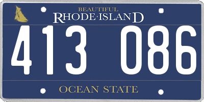 RI license plate 413086