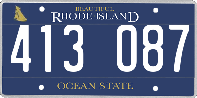 RI license plate 413087