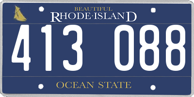 RI license plate 413088