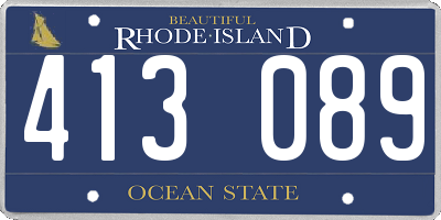 RI license plate 413089