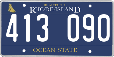 RI license plate 413090