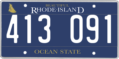 RI license plate 413091