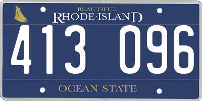 RI license plate 413096