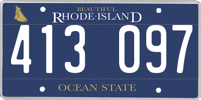 RI license plate 413097