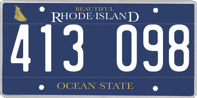 RI license plate 413098