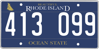 RI license plate 413099
