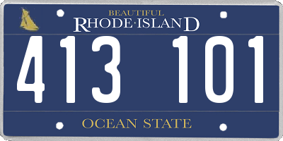 RI license plate 413101