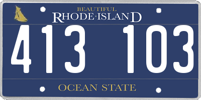 RI license plate 413103