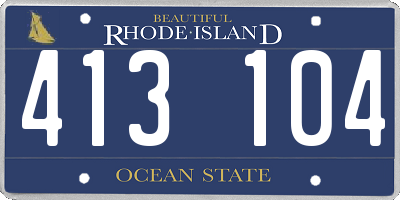 RI license plate 413104