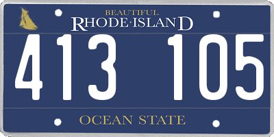 RI license plate 413105