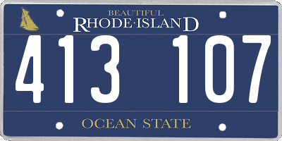 RI license plate 413107