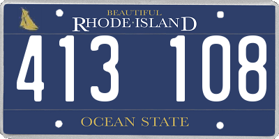 RI license plate 413108
