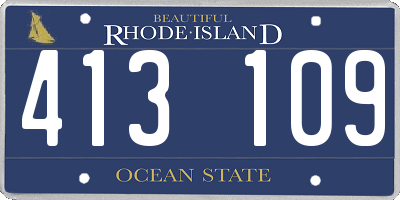 RI license plate 413109