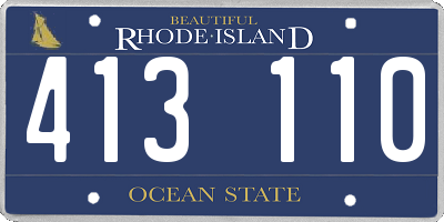 RI license plate 413110