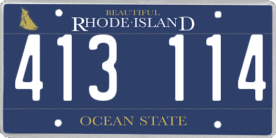 RI license plate 413114
