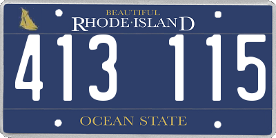 RI license plate 413115