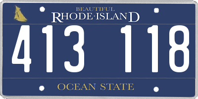 RI license plate 413118