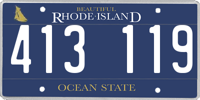 RI license plate 413119